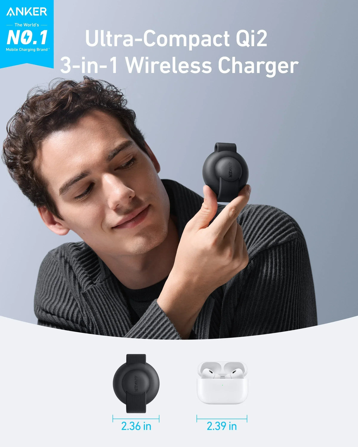 Anker MagGo Wireless Charging Station (3-in-1, Foldable Pad) - Trustymall