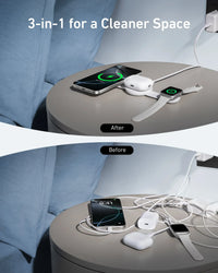 Anker MagGo Wireless Charging Station (3-in-1, Foldable Pad) - Trustymall