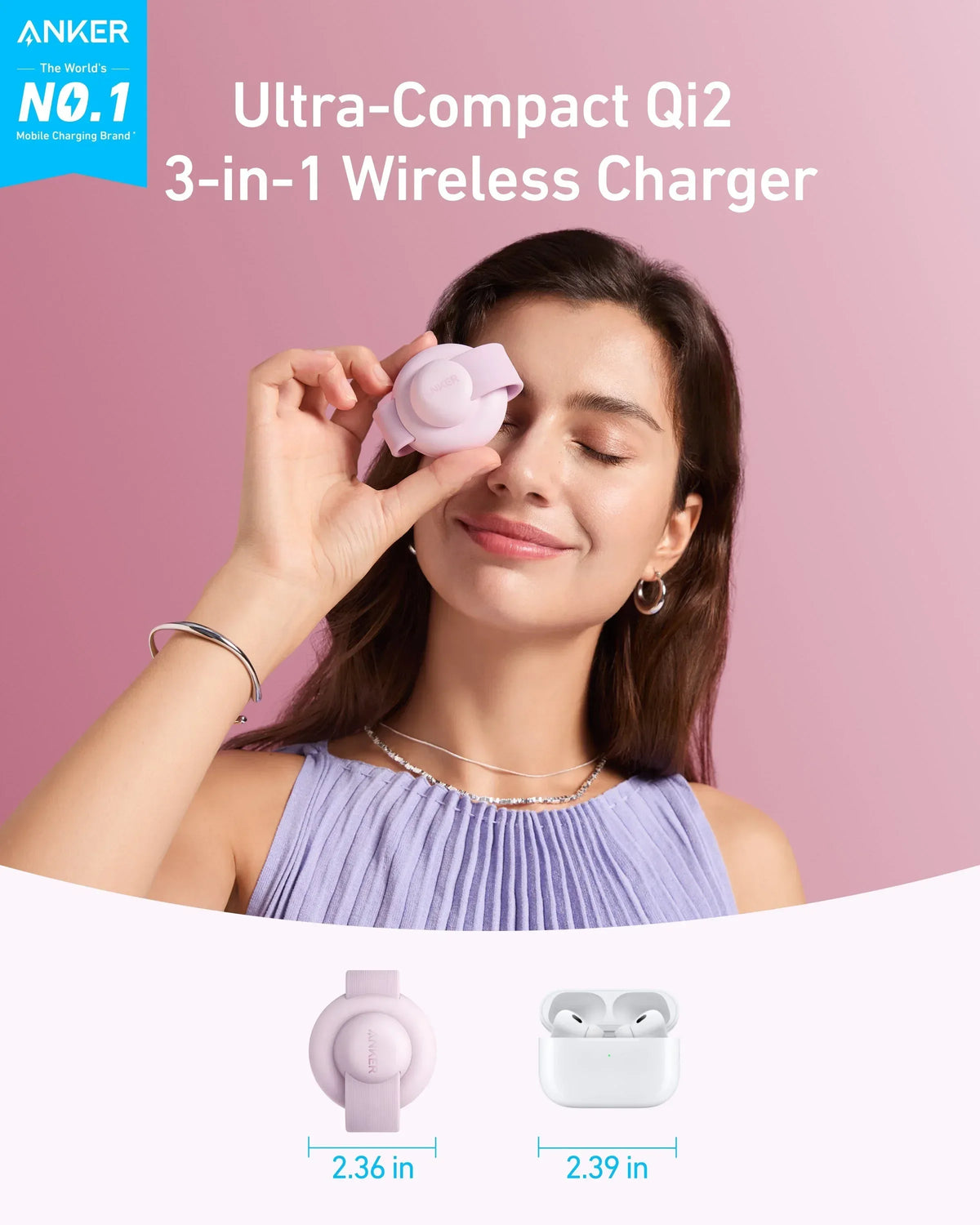 Anker MagGo Wireless Charging Station (3-in-1, Foldable Pad) - Trustymall