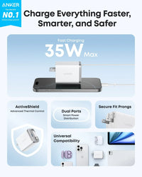 Anker Nano Charger (35W, Built-In Retractable USB-C Cable) - Trustymall