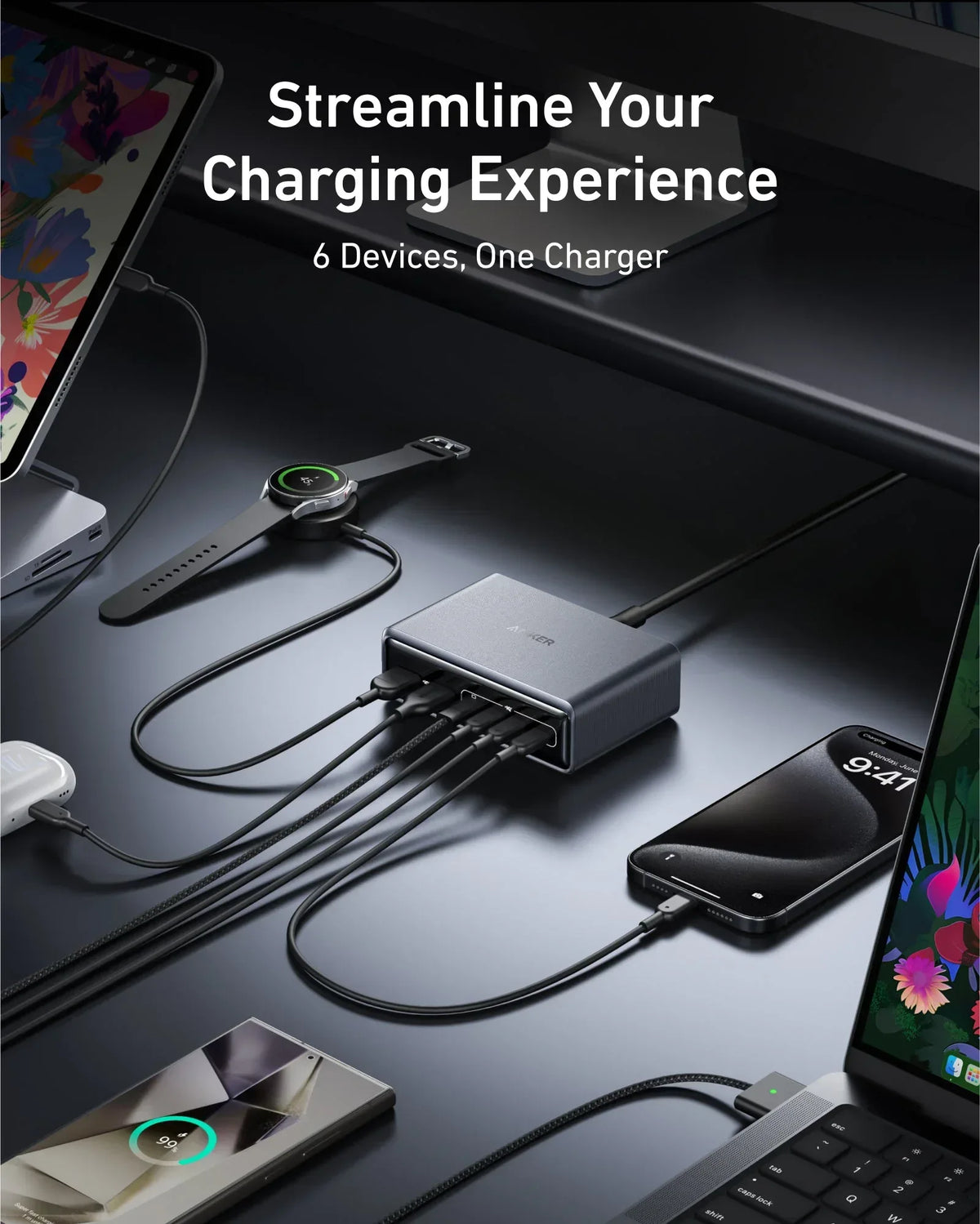 Anker Prime Charger (200W, 6 Ports, GaN) - Trustymall