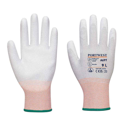 Guante LR13 ESD Palma de PU (Pack de 12) - Protección y Dexteridad