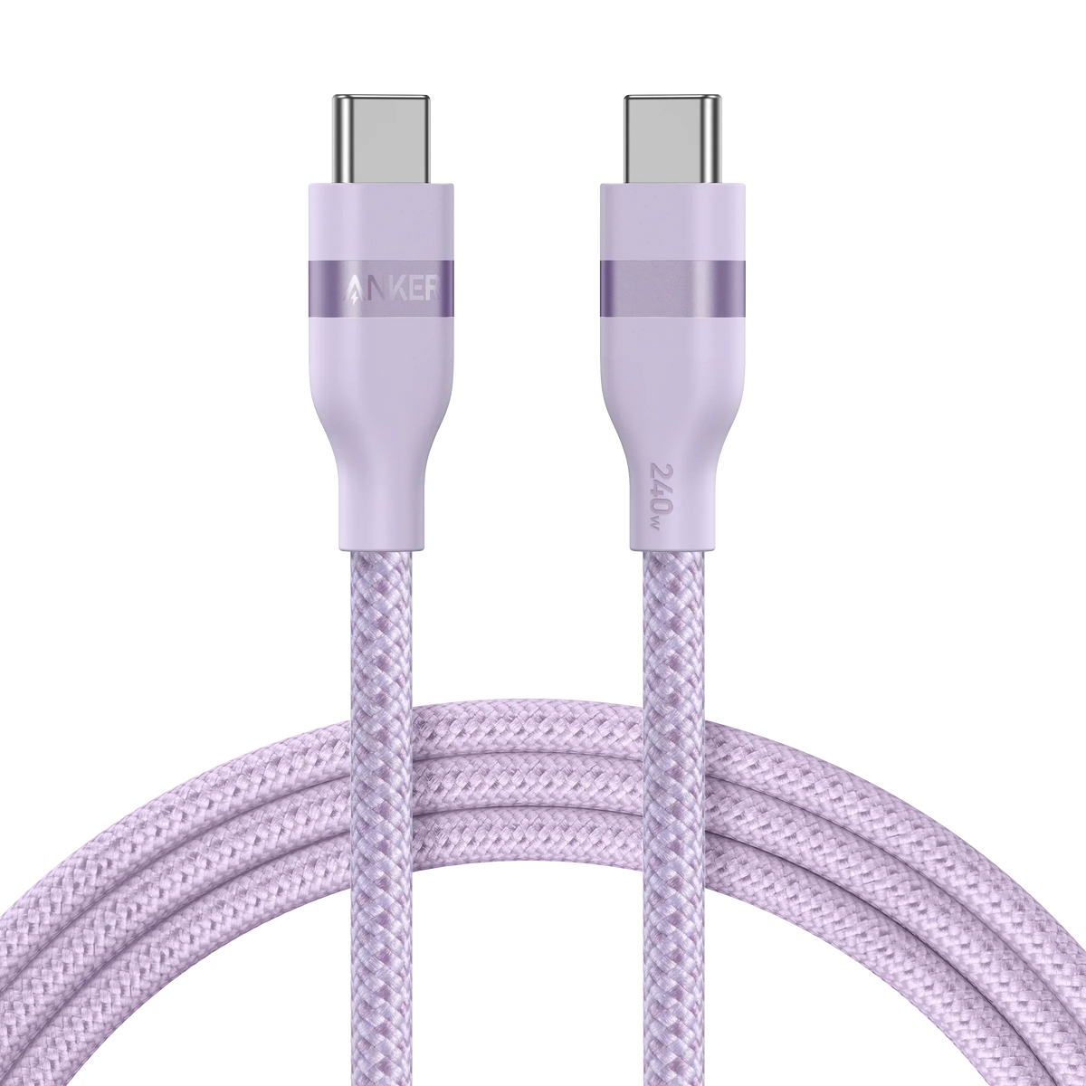 Anker USB-C to USB-C Cable (3 ft / 6 ft, 240W, Upcycled-Braided) - Trustymall
