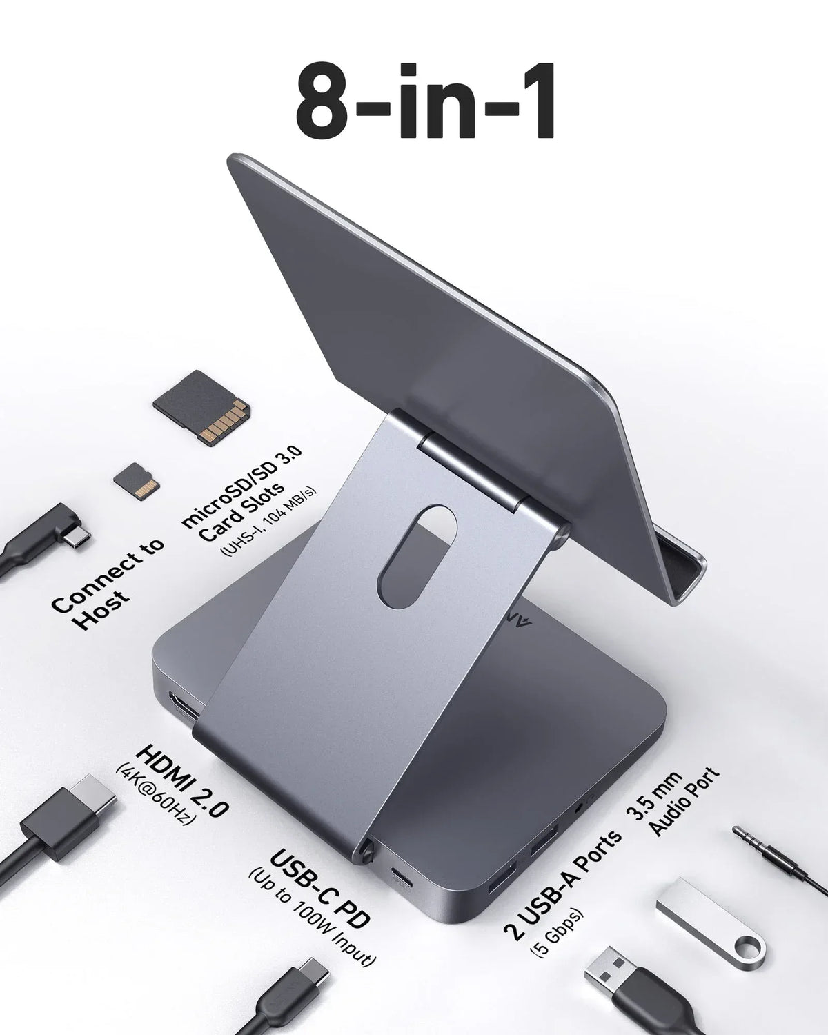 Anker <b>551</b> USB-C Hub (8-in-1, Tablet Stand) - Trustymall
