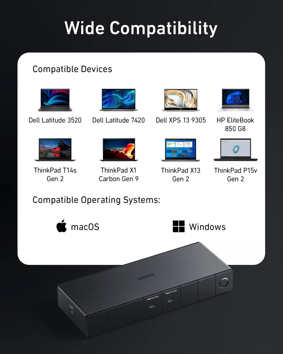 Anker <b>778</b> Thunderbolt Docking Station (12-in-1, Thunderbolt 4) - Trustymall