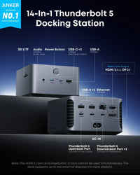 Anker Prime TB5 Docking Station (14-in-1, 8K, Thunderbolt 5 ) - Trustymall