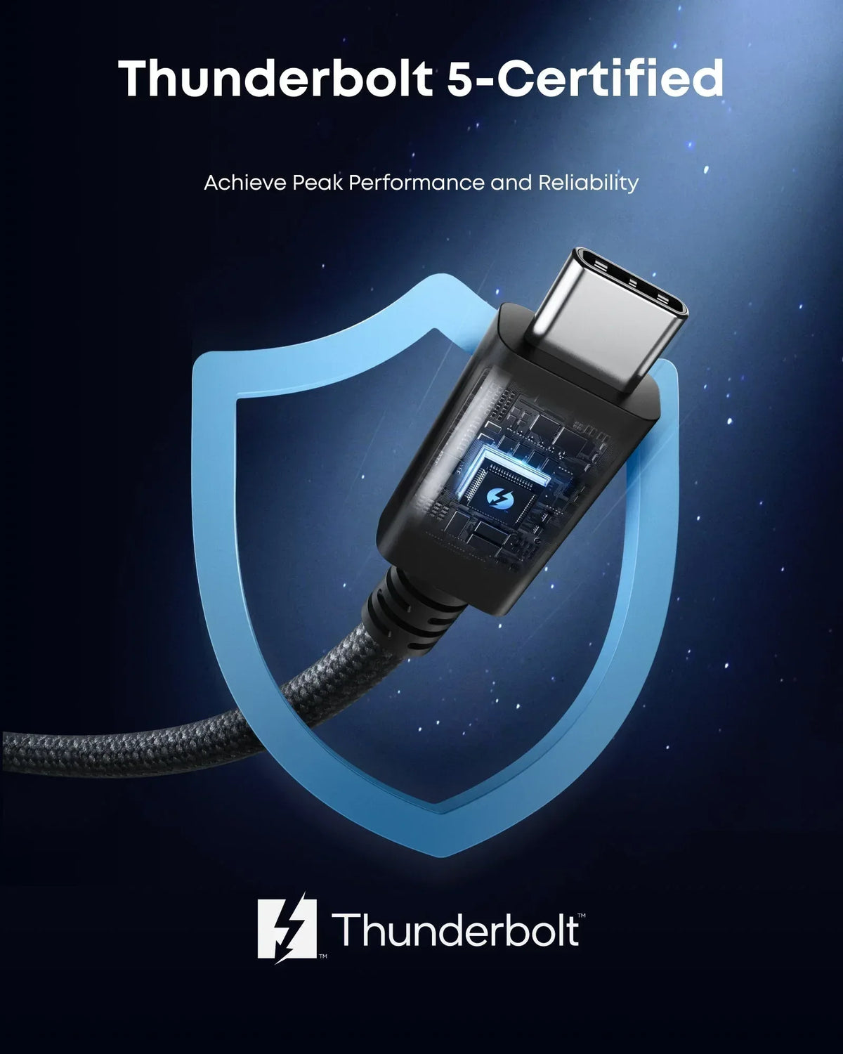 Anker Prime Thunderbolt 5 Cable (3.3 ft, 80Gbps, 240W) - Trustymall