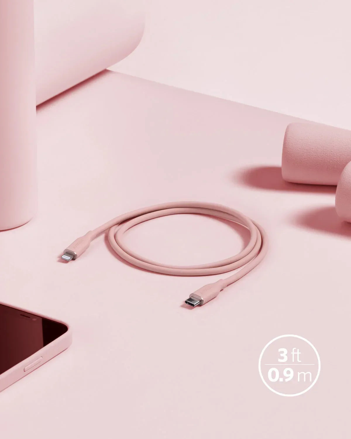 Anker <b>641</b> USB-C to Lightning Cable (Flow, 3 ft Silicone) - Trustymall