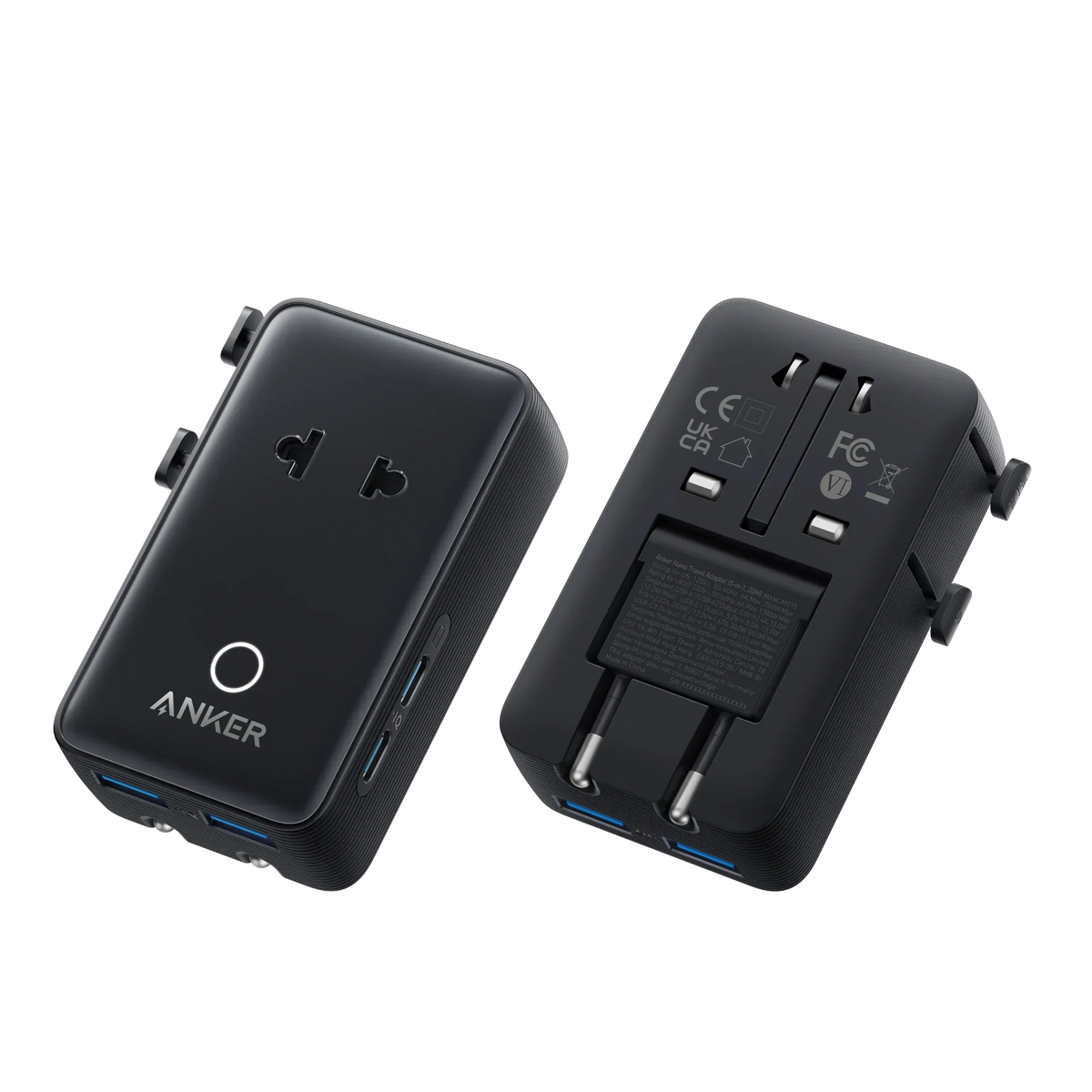 Anker Nano Travel Adapter (5-in-1, 20W, 1-Pack) - Trustymall