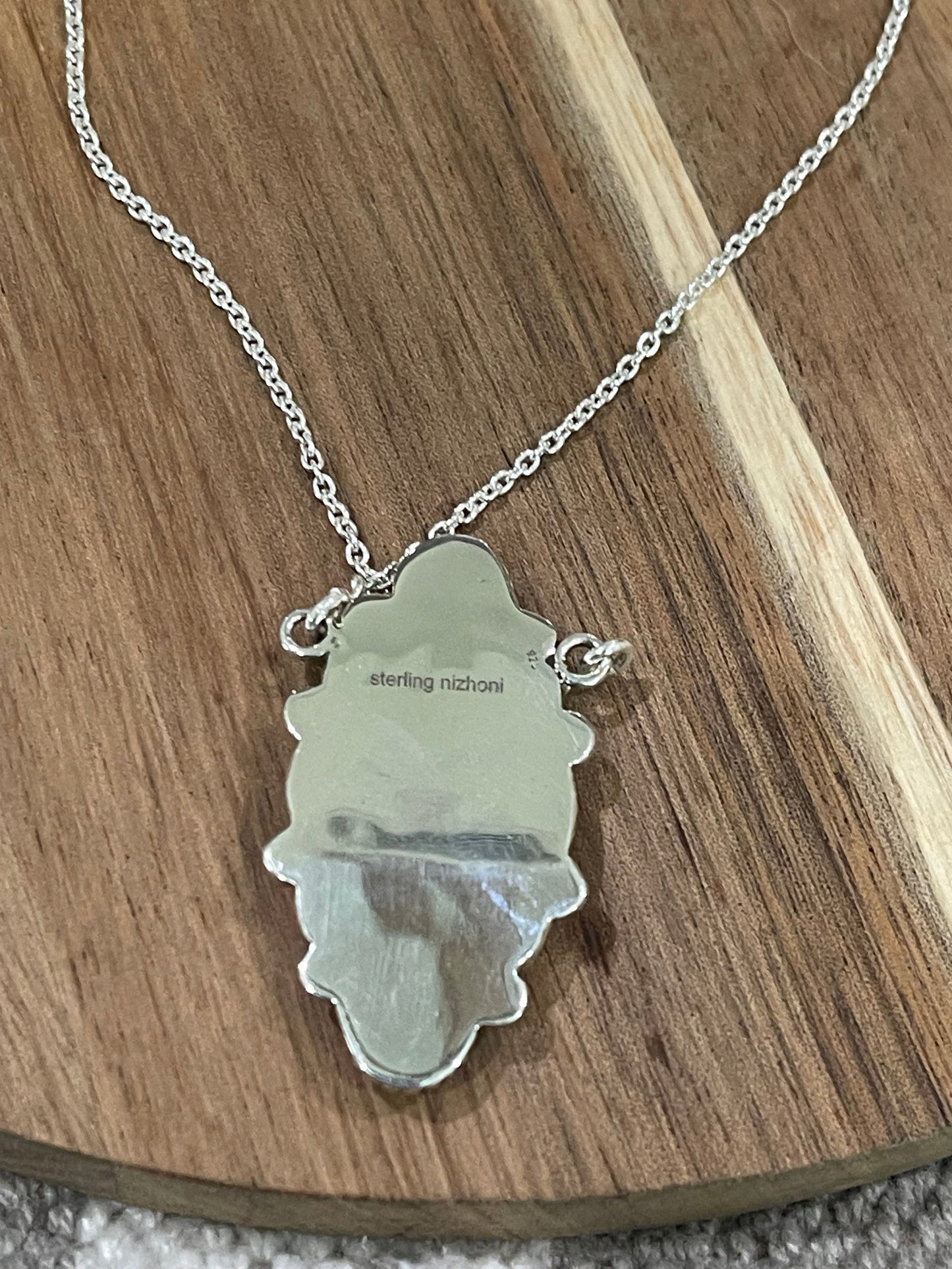 Handmade Sterling Silver & Purple Fire Opal Cluster Necklace