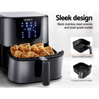Devanti Air Fryer 7L LCD Fryers Oven Airfryer Kitchen Healthy Cooker