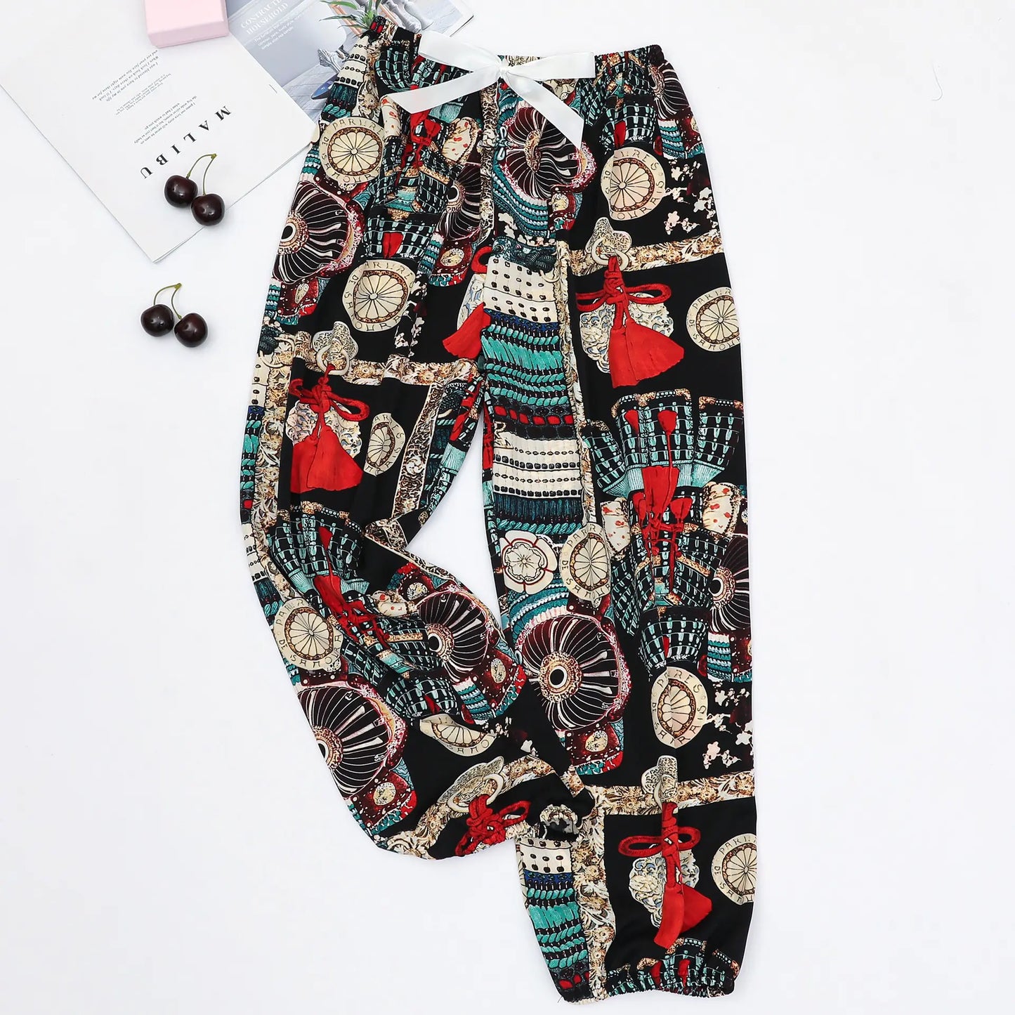 Summer Women's Ice Silk Loose Lantern Pants (Plus Size)