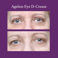 PRAI Beauty Ageless Eye D-Crease product alongside green leaves symbolizing natural ingredients