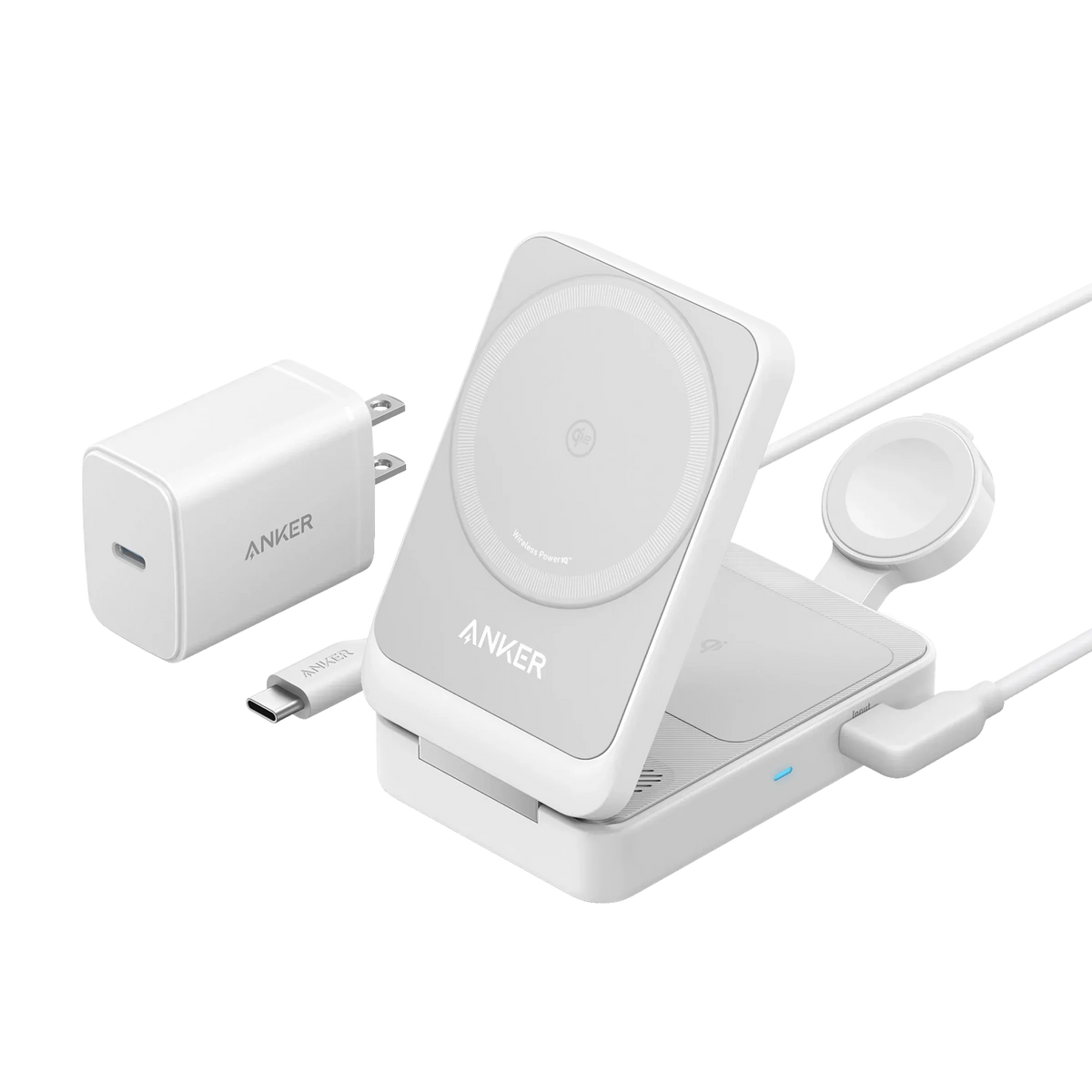 Anker MagGo Wireless Charging Station (Foldable 3-in-1) - Trustymall
