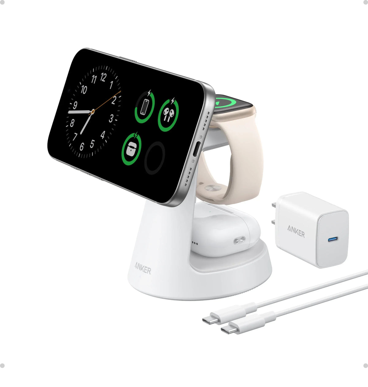 Anker MagGo Wireless Charging Station (3-in-1, Dock Stand) - Trustymall