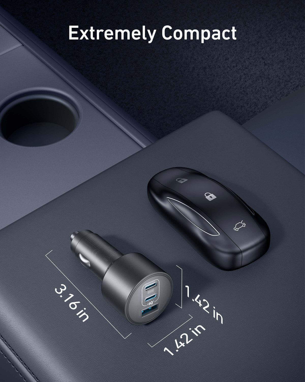 Anker Nano Car Charger (167.5W, 3 Ports) - Trustymall