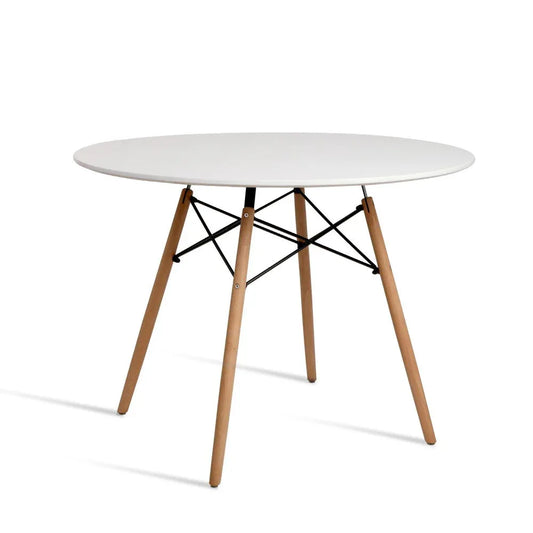 Artiss Dining Table 4 Seater Round Replica DSW Eiffel Kitchen Timber