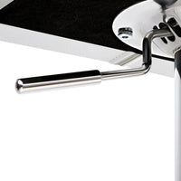 Bar stools displayed with 360-degree swivel seats and adjustable height functions.