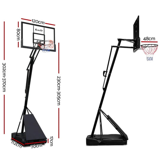 Everfit Pro Portable Basketball Stand System Ring Hoop Net Height