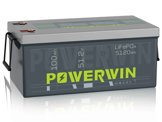 Powerwin BT5120 12.8V 5120Wh LiFePO4 Battery 4000 Cycles Built-in BMS