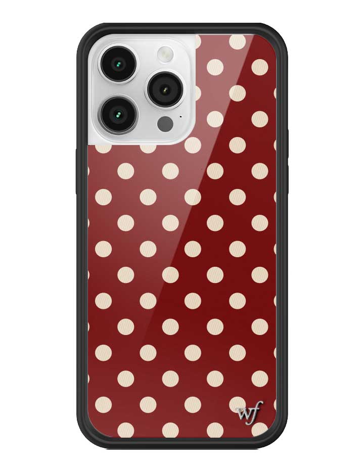 Polka Dot | Burgundy and Cream iPhone Case