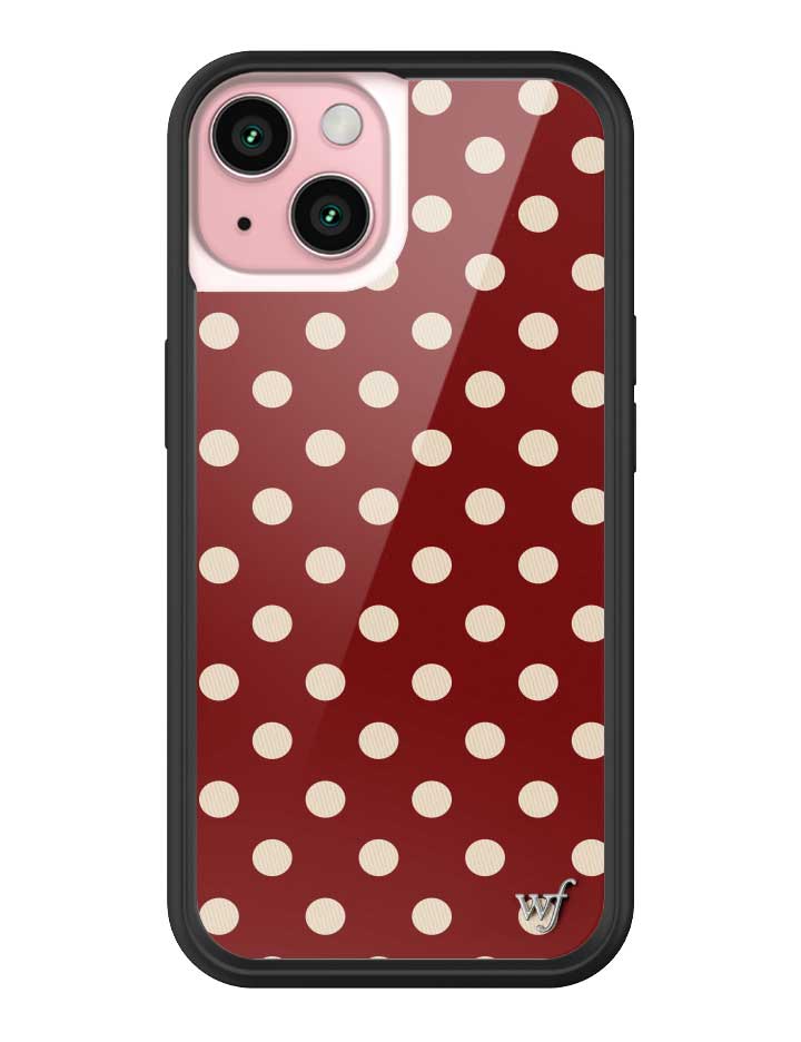 Polka Dot | Burgundy and Cream iPhone Case