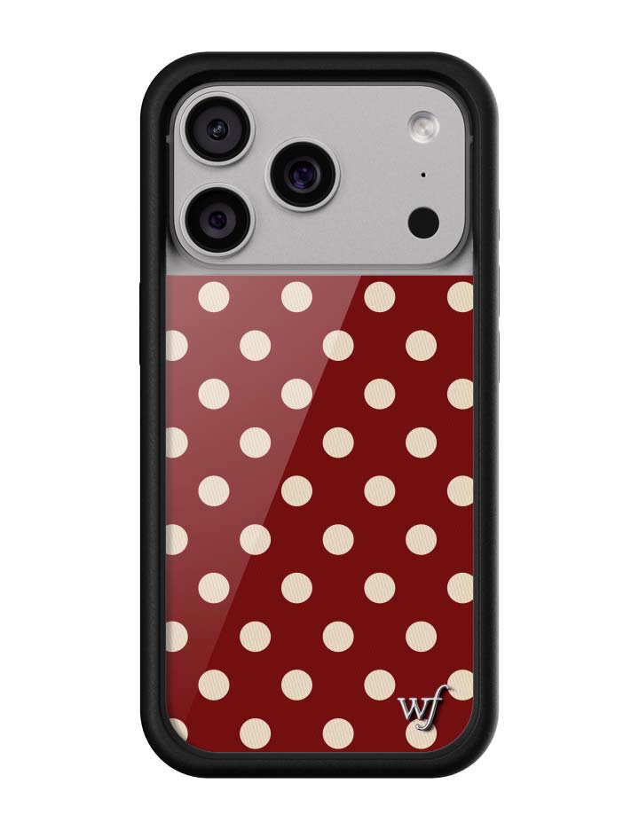 Polka Dot | Burgundy and Cream iPhone Case
