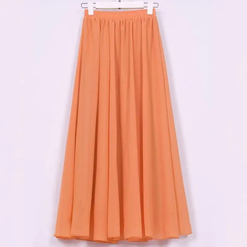 Half-Length Plus Size High Waist Chiffon Skirt