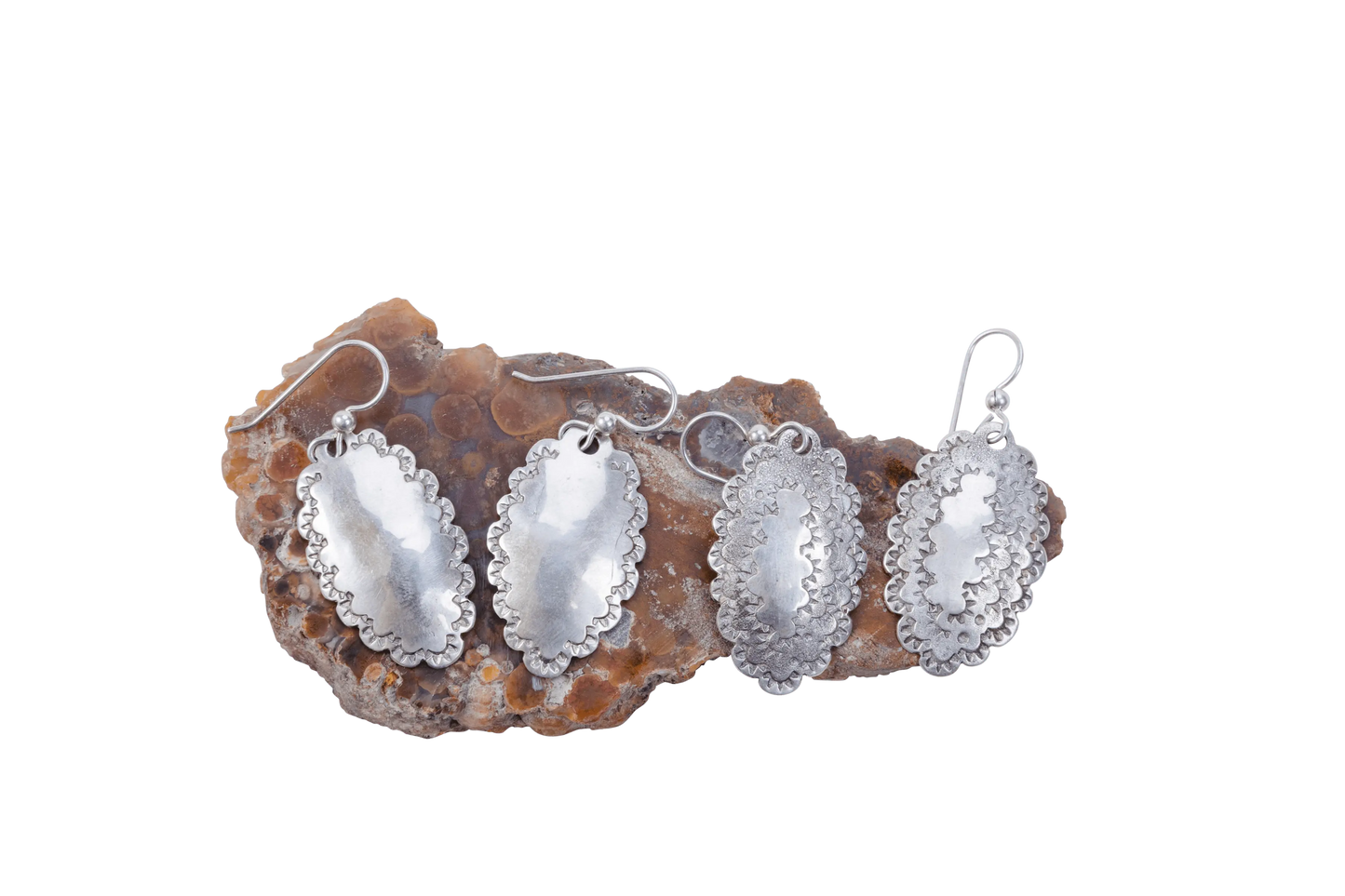 Big Bend Hand Hammered Silver Earrings - Roosevelt Dime | Harmonie