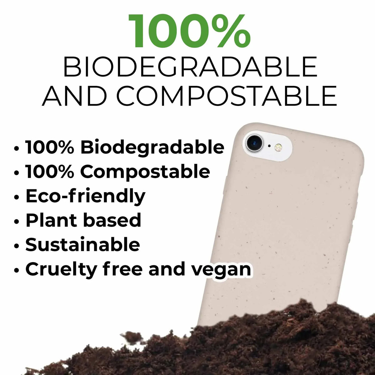 Biodegradable Personalized Phone Case - Natural White - Trustymall