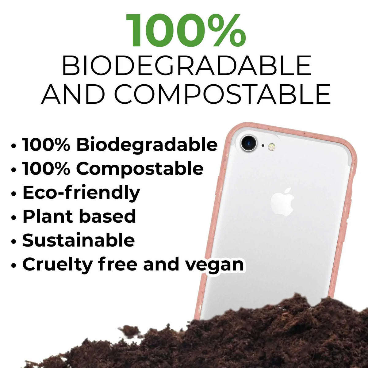 Biodegradable phone case - Transparent Pink - Trustymall