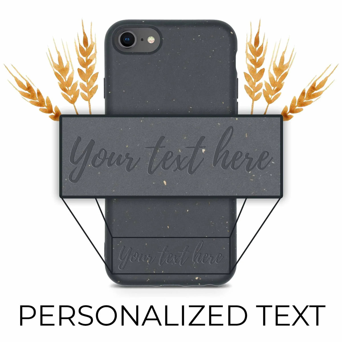 Biodegradable Personalized Phone Case - Black - Trustymall