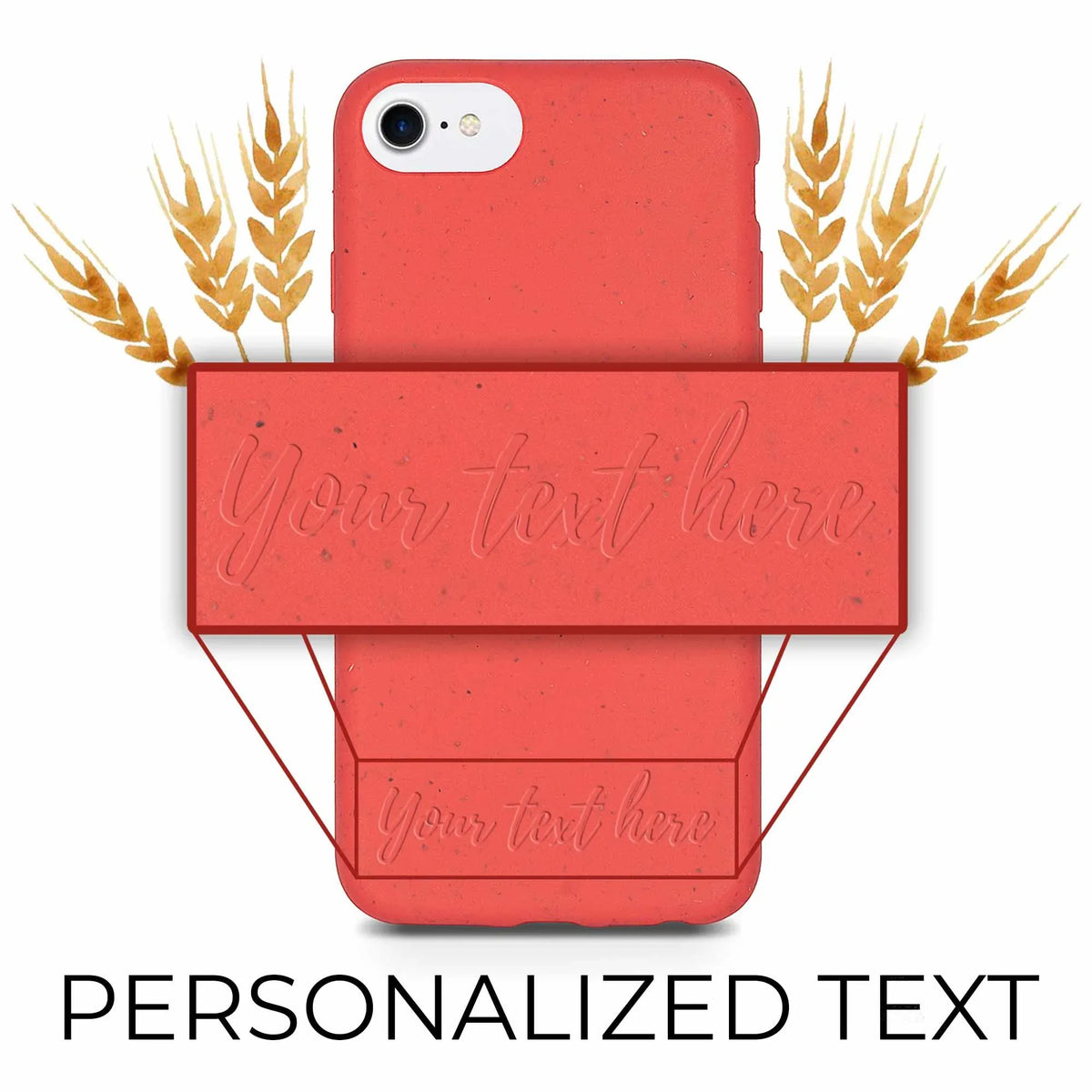 Biodegradable Personalized Phone Case - Red - Trustymall