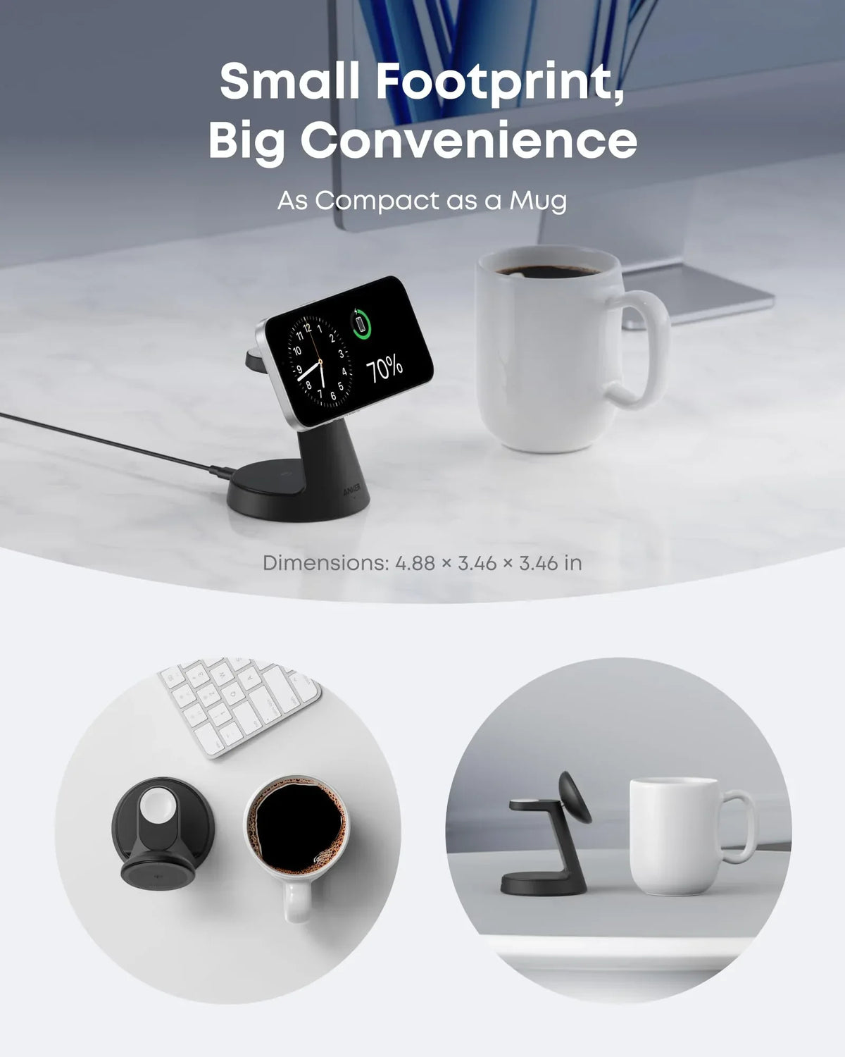 Anker MagGo Wireless Charging Station (3-in-1, Dock Stand) - Trustymall