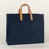 Box Tote Bag Canvas and Leather - Trustymall
