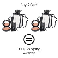 Promotional graphic advertising free worldwide shipping with purchase of two GO NATURAL sets.