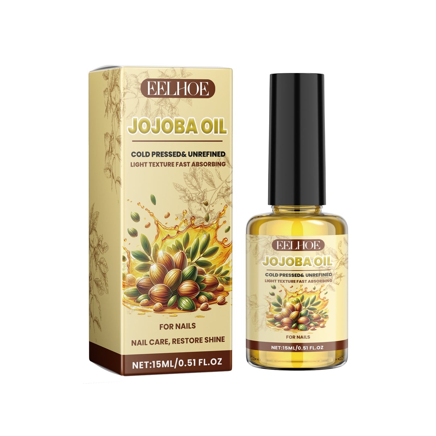 Jojoba Oil For Nails, Nail Care Anti-Barb Edge Oil Softening Nourishing Base Oil For Nail Protectors
