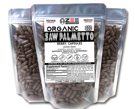 Saw Palmetto Berry Capsules - 1200mg Pure Natural Herbal Prostate Supplement for Daily Wellness