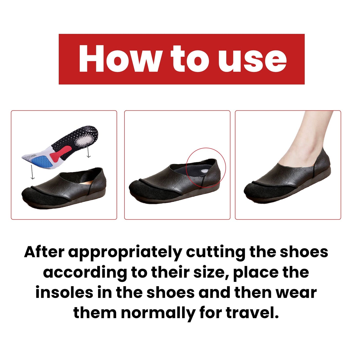 Corrective Foot Insoles, Arch Support Insole Non-Slip And Wear Resistant Foot Posture Correction Insole