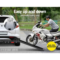 Giantz Motorcycle Motorbike Carrier Rack Ramp 2"Towbar Adjustable
