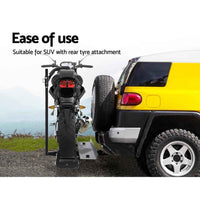 Giantz Motorcycle Motorbike Carrier Rack Ramp 2"Towbar Adjustable
