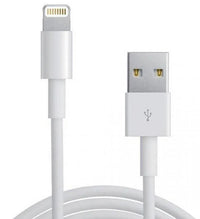 White 1 meter USB to Lightning data sync and charging cable for iPhone.