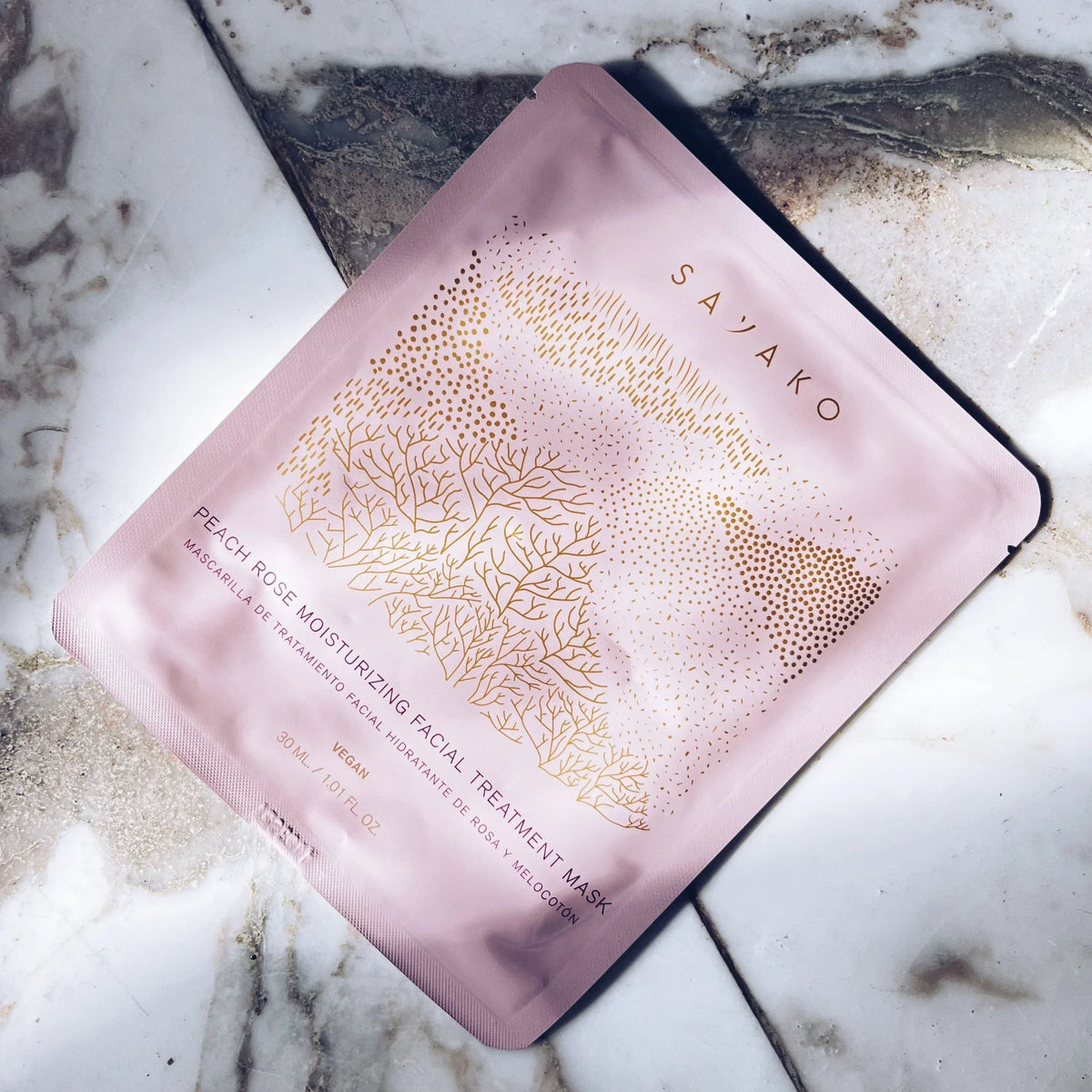 Mascarilla Hidratante de Rosa y Melocotón Vegana 4 unidades - Trustymall