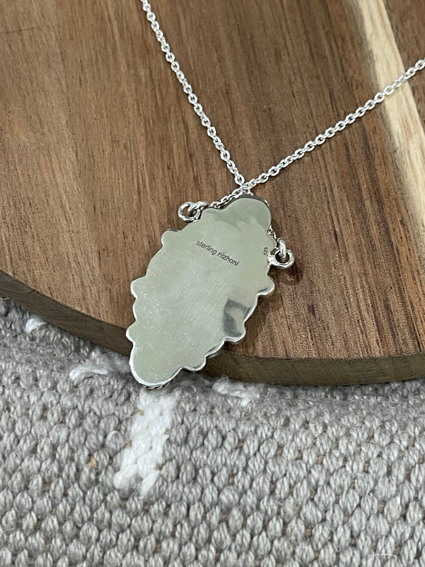 Handmade Sterling Silver & Red Fire Opal Cluster Necklace