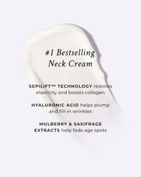 After image showing firmer, tighter neck and decolletage skin post-treatment.