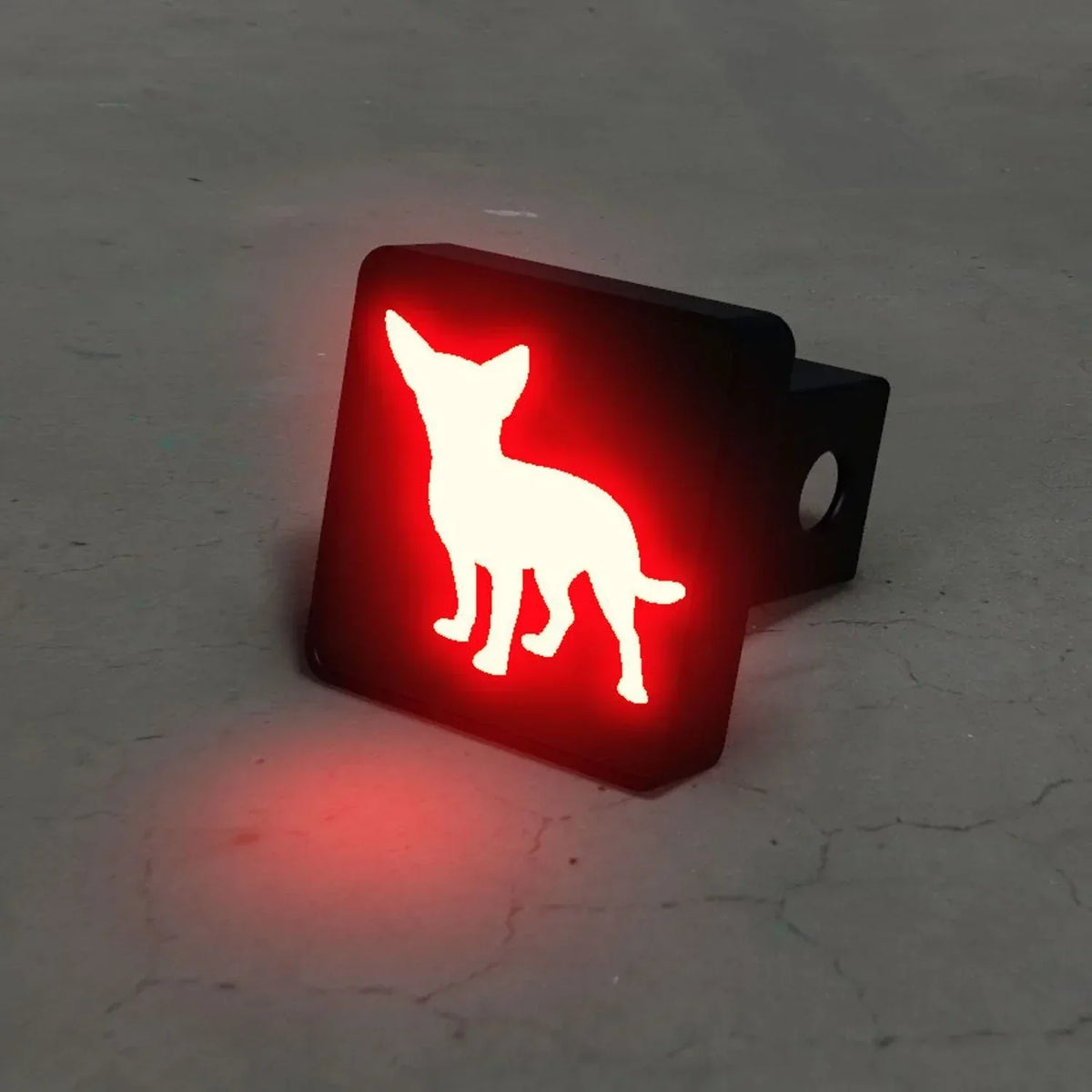 Chihuahua Silhouette LED Hitch Cover - Brake Light - Trustymall