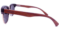 Real Walnut Wood Club Style Sunglasses With Bamboo Case, Polarized - Trustymall
