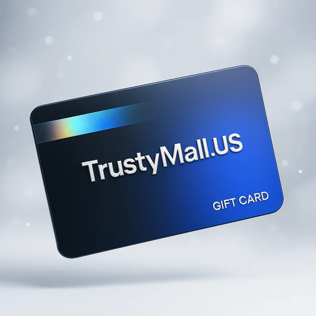 Simple and sleek premium style branding design for TrustyMall digital gift card