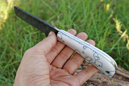 Custom Handmade Cowboy Bull Cutter Knives – 4" J2 Steel Blade