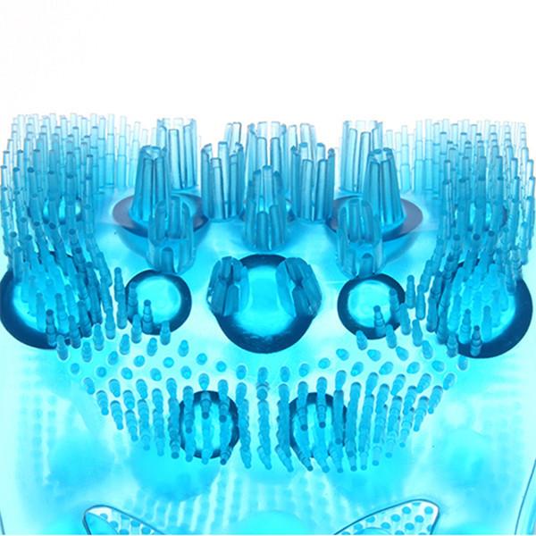 Silicone Dual Sided Back Scrubber Double Chopping Belt Scrubber Washer Bath Cleaning Tools